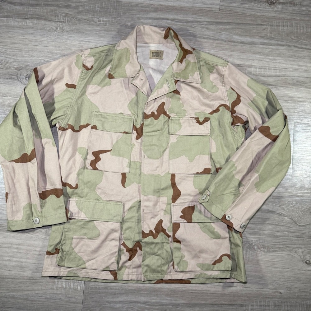 Vintage Desert Camo Military Jacket Coat Field Utility‎ Outdoor Size Medium